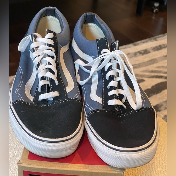Vans Men's Navy and Black Sneakers - Picture 2 of 5